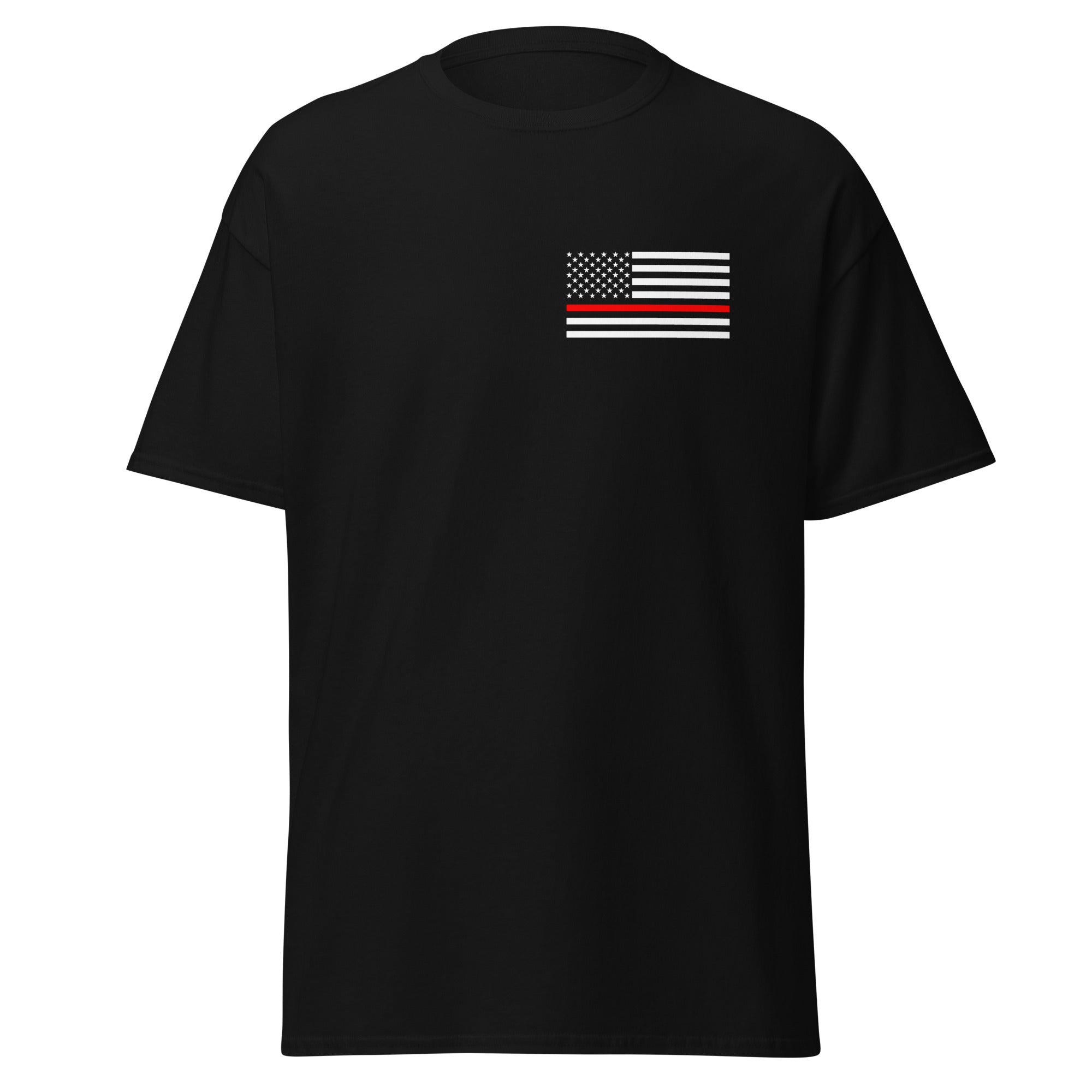 Custom Name Firefighter T-Shirt - Rustic Design CO