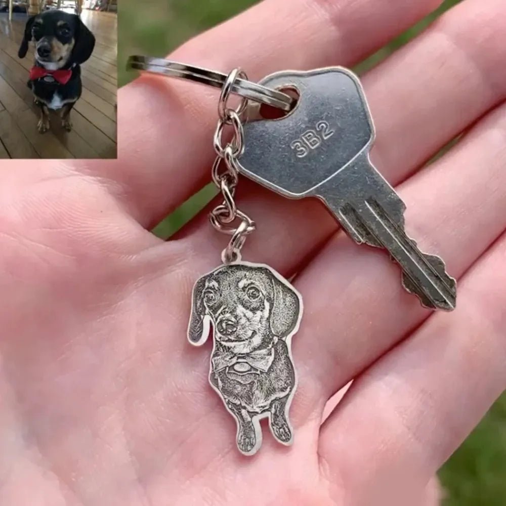 Personalized Pet Photo Necklace - Rustic Design CO