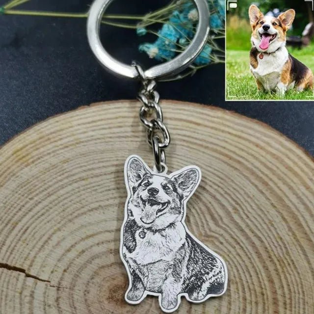 Personalized Pet Photo Necklace - Rustic Design CO